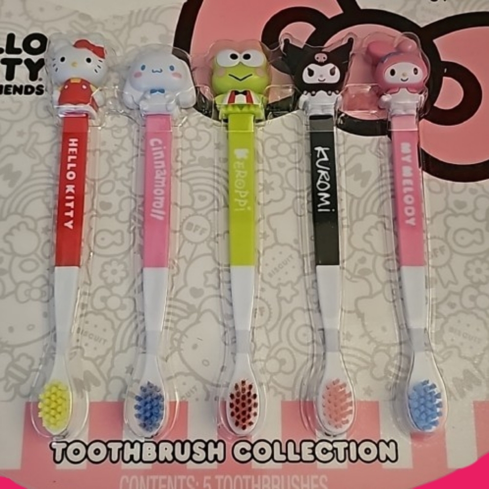 HELLO KITTY Toddler Kids Toothbrush Set of 5